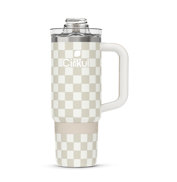 Limited Edition: 30oz. Taupe Tartan Travel StrawSip™ Tumbler | Bright Choice